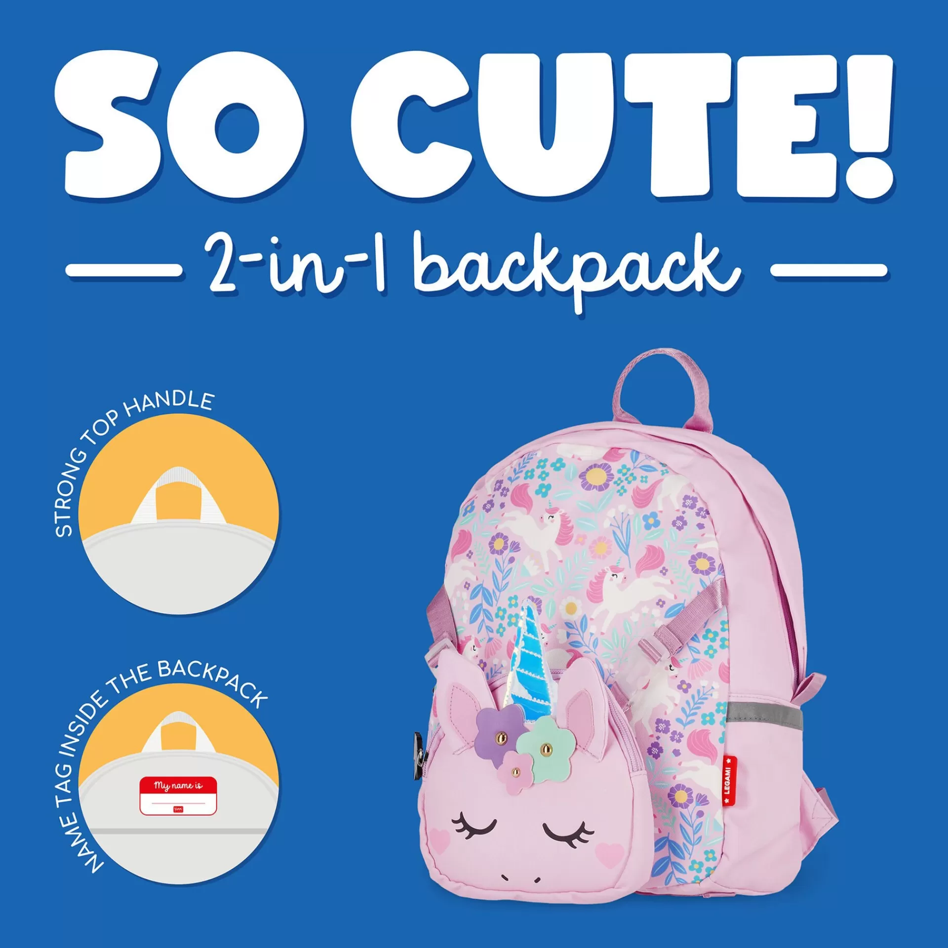 Legami Milano Zaino con Borsa Rimovibile - So Cute!- Zaini | Borse